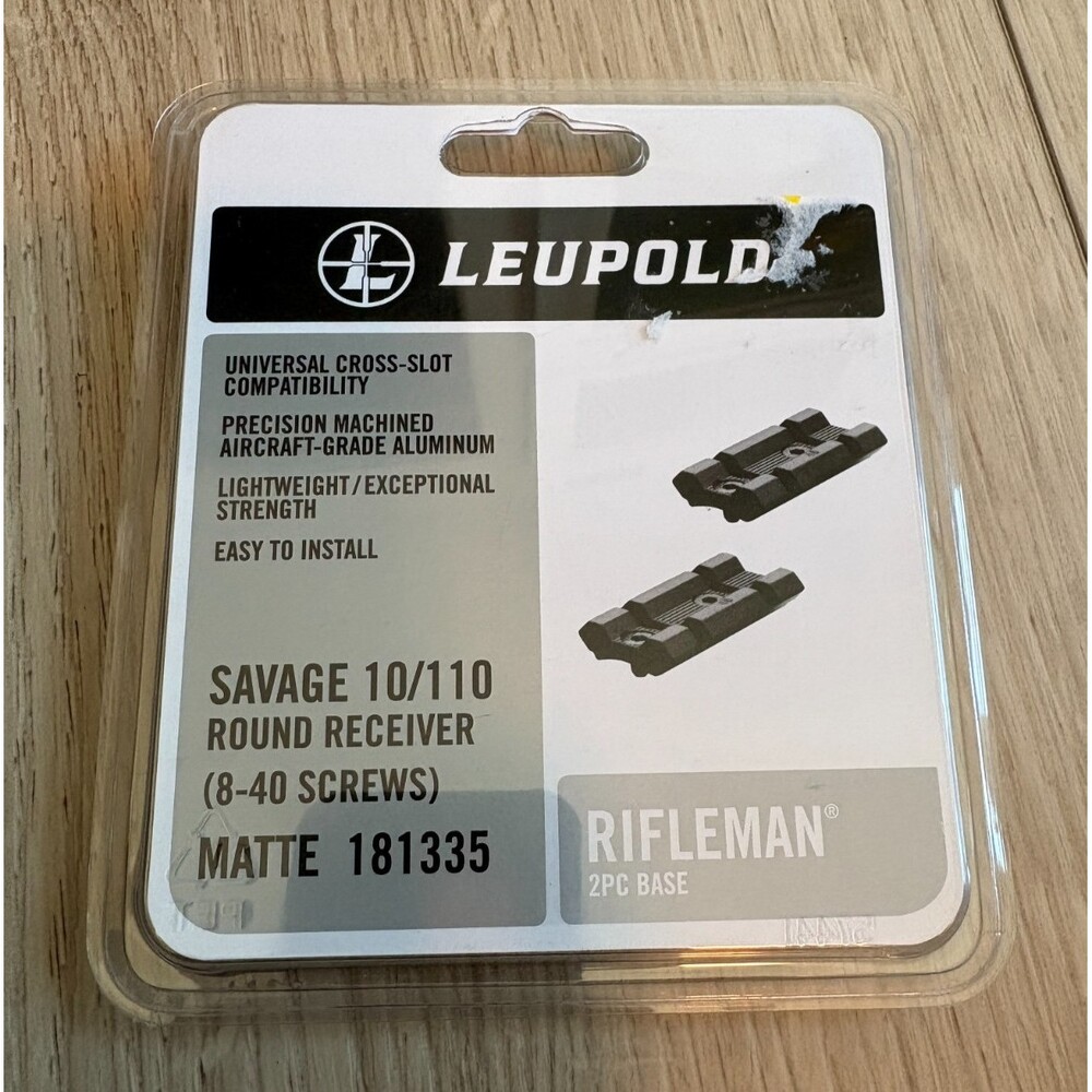 Leupold Rifleman Two-Piece Bases Matte Savage 10/110 Round Receiver 8-40